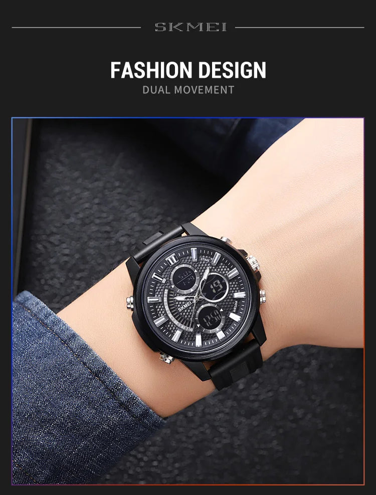 SKMEI Man Electronics Digital Wristwatches For Men Back Light Sport Watch 5Bar Waterproof Chrono Alarm Date Clock Reloj Hombre