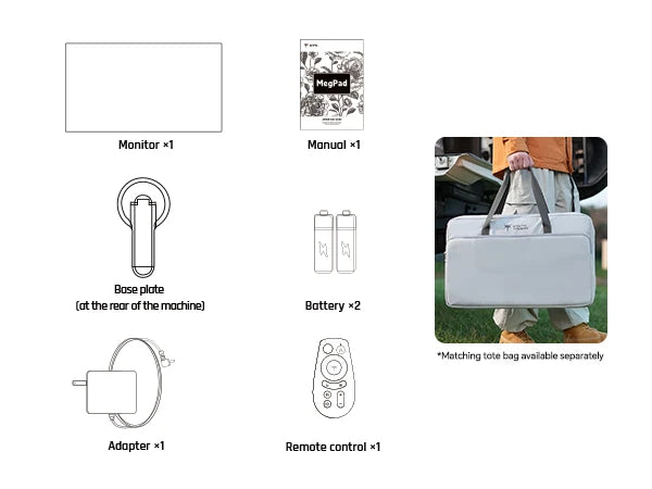 KTC 25 Inch MegPad Portable TV Touchscreen Monitor 1080p, Android 14 Google EDLA Certification with Camera