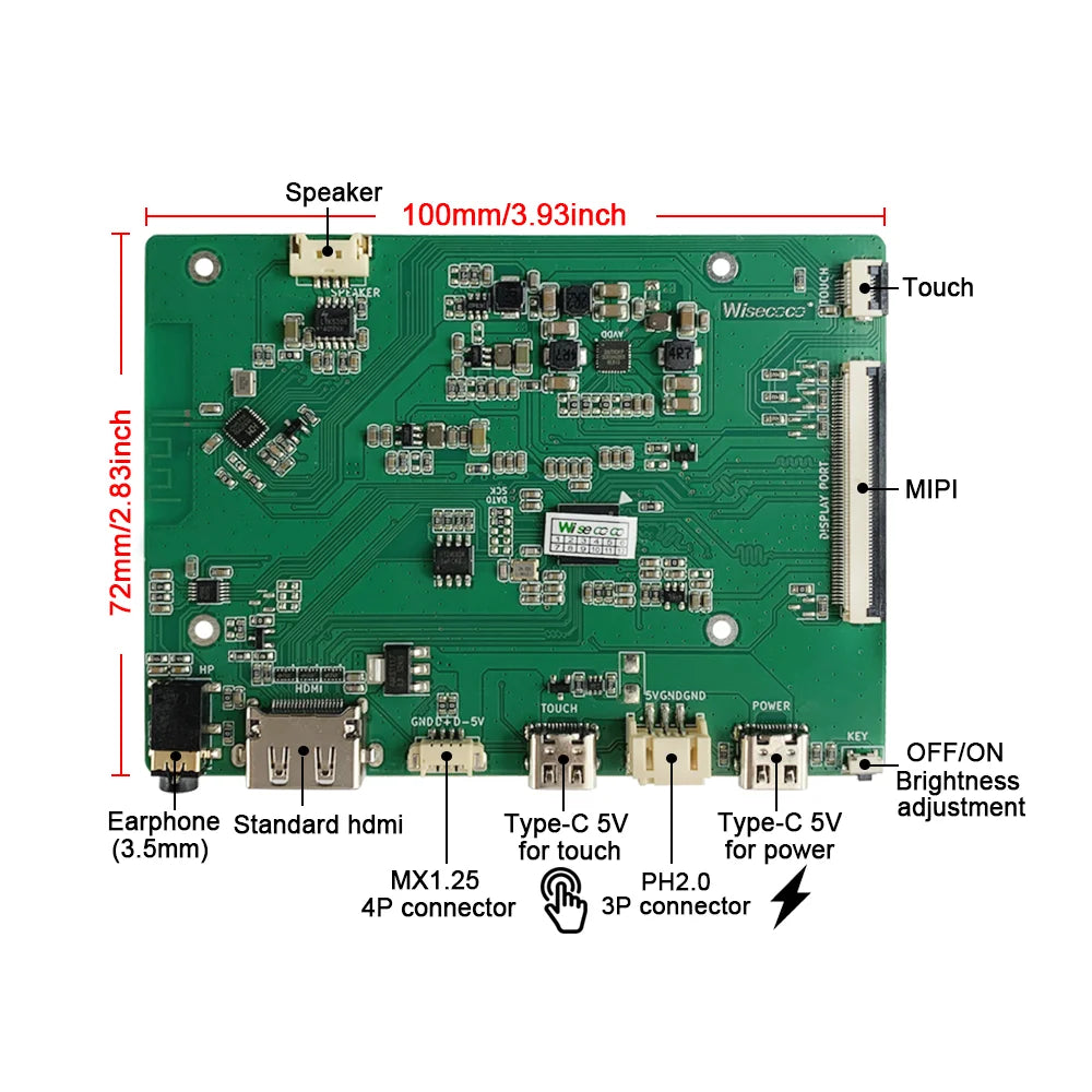 Amoled Display 10.5 Inch OLED Touchscreen 2K 2560x1660 16:10 IPS AM-OLED 60Hz Laptops Raspberry Pi Panel