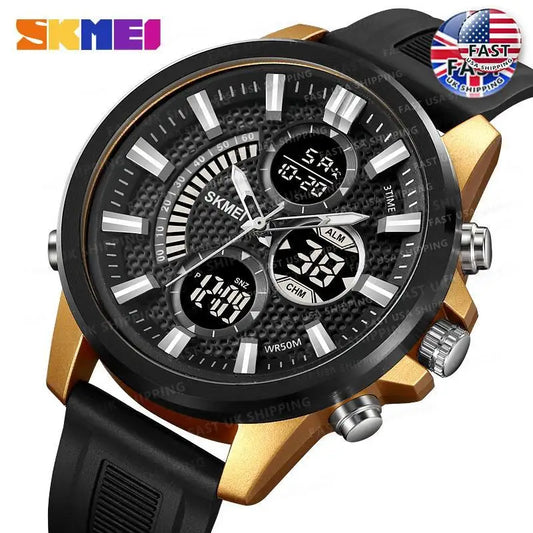 SKMEI Man Electronics Digital Wristwatches For Men Back Light Sport Watch 5Bar Waterproof Chrono Alarm Date Clock Reloj Hombre