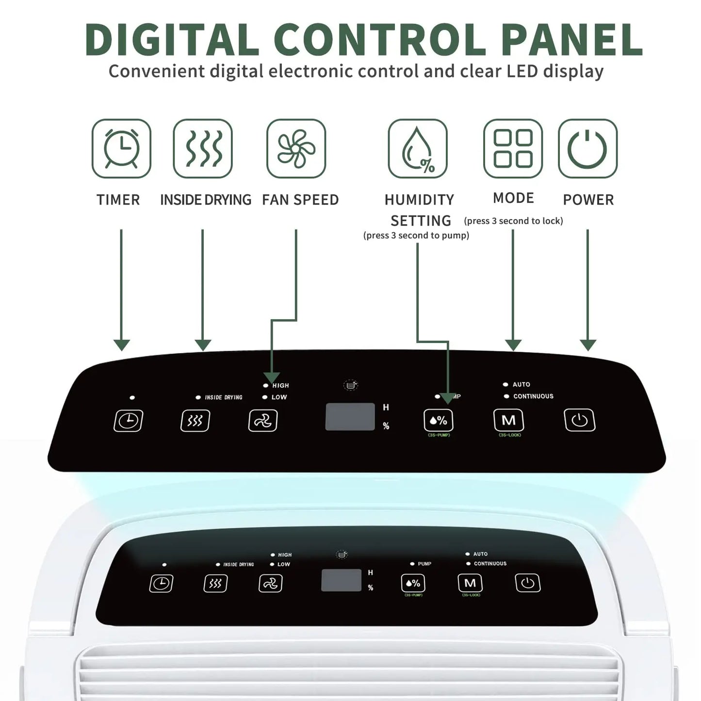 Shinco 150 Pints Energy Star Dehumidifier with WIFI for Large Spaces up to 7,000 Sq.Ft Built-in Pump, 1.85 Gallon Water Tank