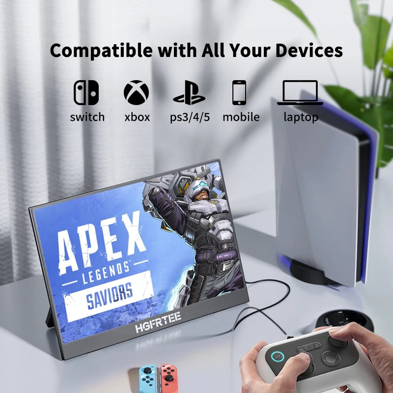 HGFRTEE Portable Touch Monitor 14.1 Inch Ultra-thin Touch Portable Laptop Monitor for Laptops PC Mobile Phone Xbox PS4/5