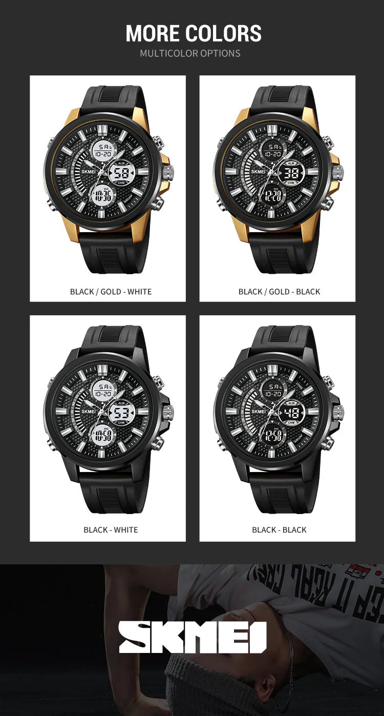 SKMEI Man Electronics Digital Wristwatches For Men Back Light Sport Watch 5Bar Waterproof Chrono Alarm Date Clock Reloj Hombre