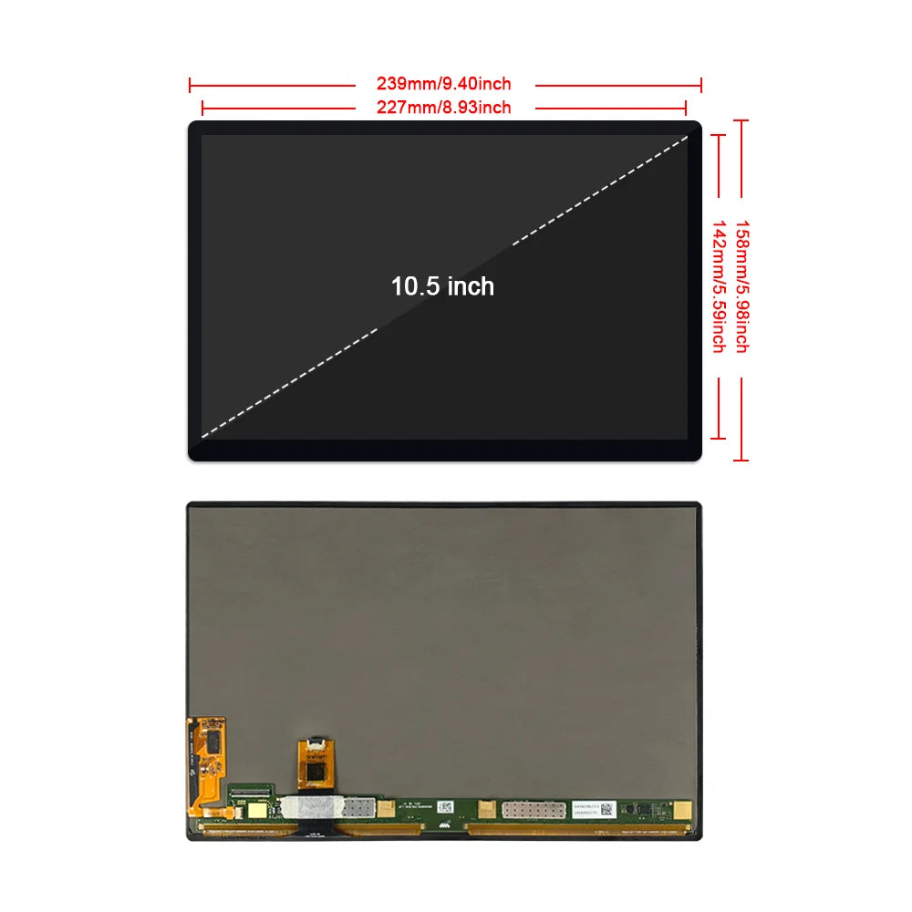 Amoled Display 10.5 Inch OLED Touchscreen 2K 2560x1660 16:10 IPS AM-OLED 60Hz Laptops Raspberry Pi Panel