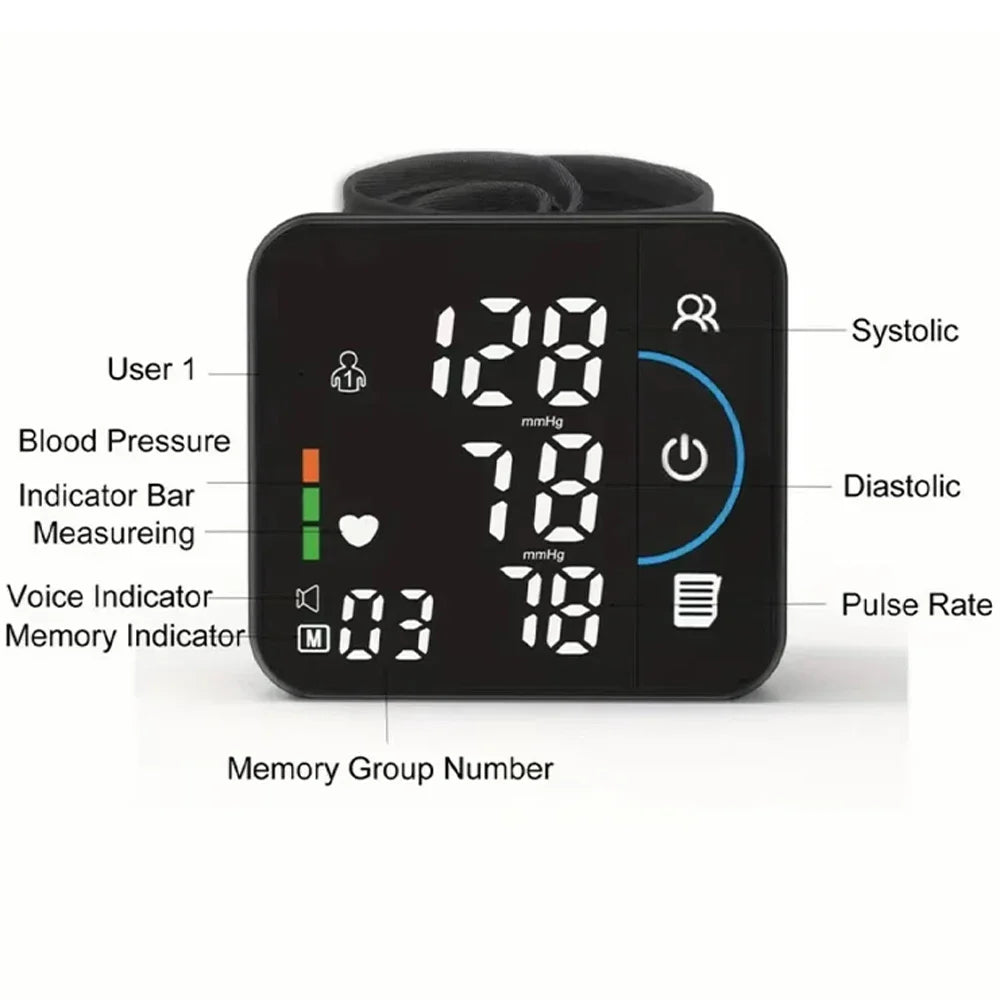 Health Guarder: Blood Pressure Monitor with Bluetooth, Data Export, Dual User Mode & Irregular Heartbeat Detection