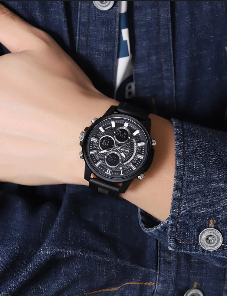 SKMEI Man Electronics Digital Wristwatches For Men Back Light Sport Watch 5Bar Waterproof Chrono Alarm Date Clock Reloj Hombre