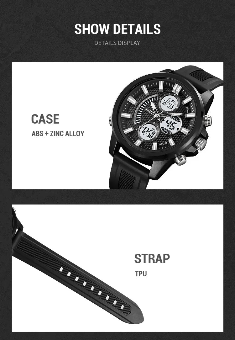 SKMEI Man Electronics Digital Wristwatches For Men Back Light Sport Watch 5Bar Waterproof Chrono Alarm Date Clock Reloj Hombre