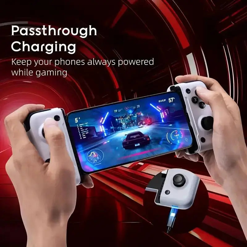 Wireless USB-C mobile gaming controller with Hall effect stick/Hall trigger insert gamepad