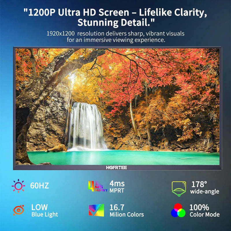 HGFRTEE Portable Touch Monitor 14.1 Inch Ultra-thin Touch Portable Laptop Monitor for Laptops PC Mobile Phone Xbox PS4/5