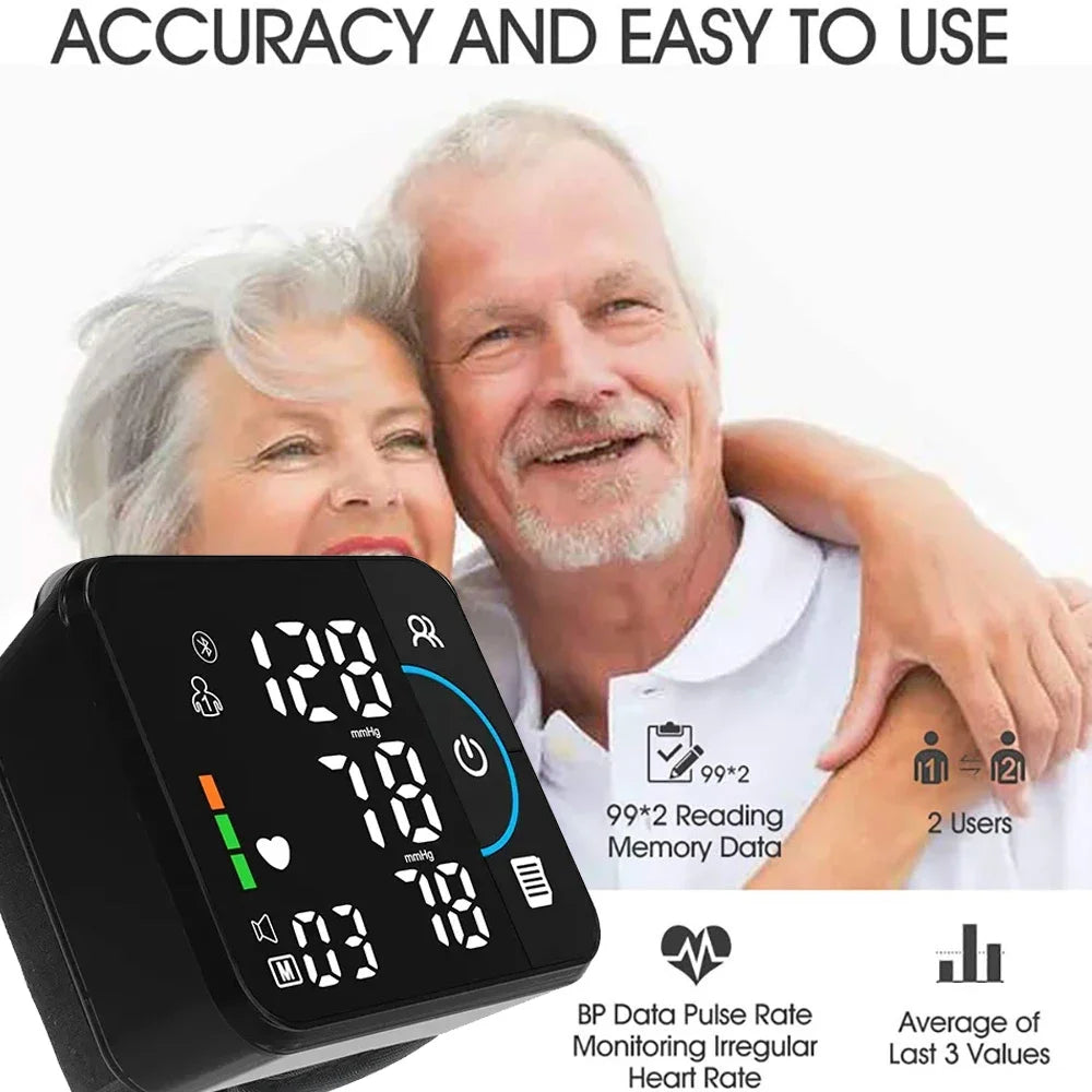 Health Guarder: Blood Pressure Monitor with Bluetooth, Data Export, Dual User Mode & Irregular Heartbeat Detection