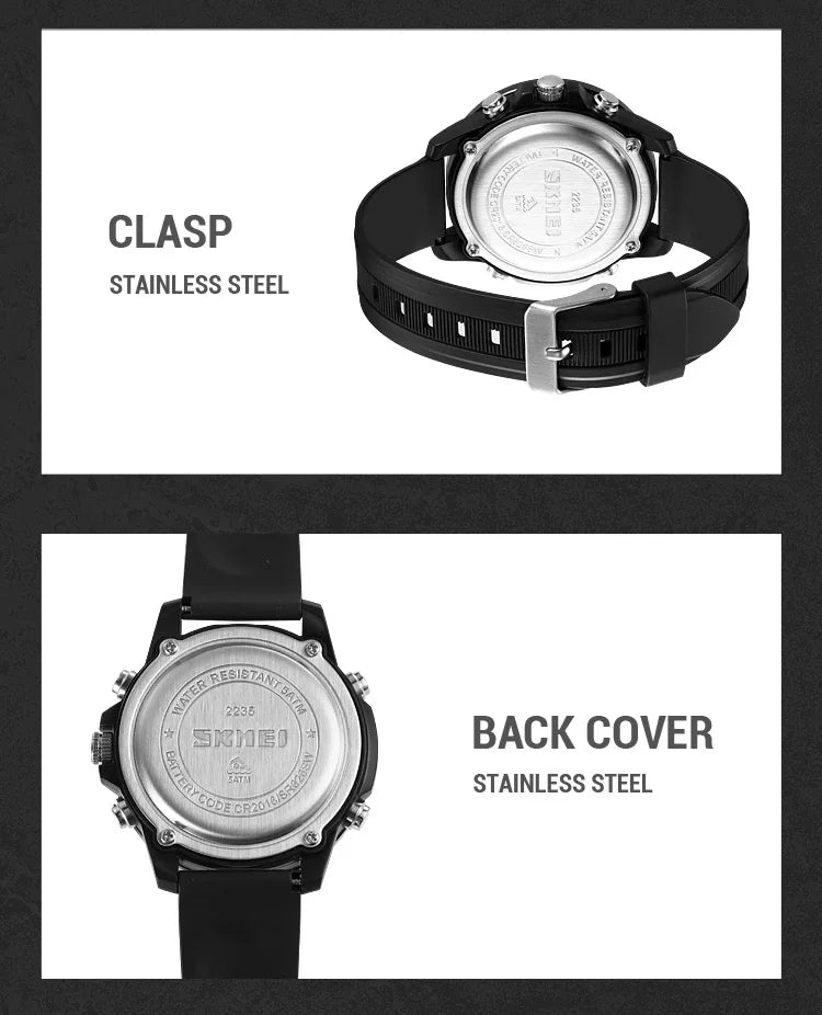 SKMEI Man Electronics Digital Wristwatches For Men Back Light Sport Watch 5Bar Waterproof Chrono Alarm Date Clock Reloj Hombre