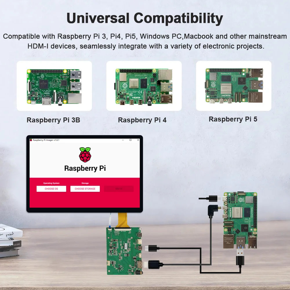 Amoled Display 10.5 Inch OLED Touchscreen 2K 2560x1660 16:10 IPS AM-OLED 60Hz Laptops Raspberry Pi Panel