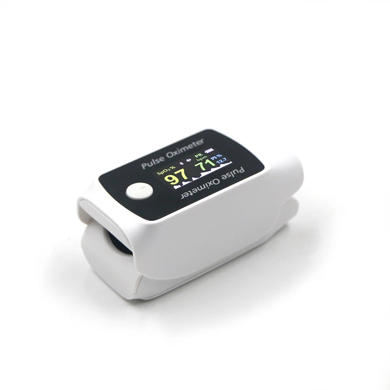 Digital Fingertip Pulse Oximeter & Blood Pressure Monitor 2 in 1 with Bluetooth Household Fingertip OximetroPressure Meter OLED