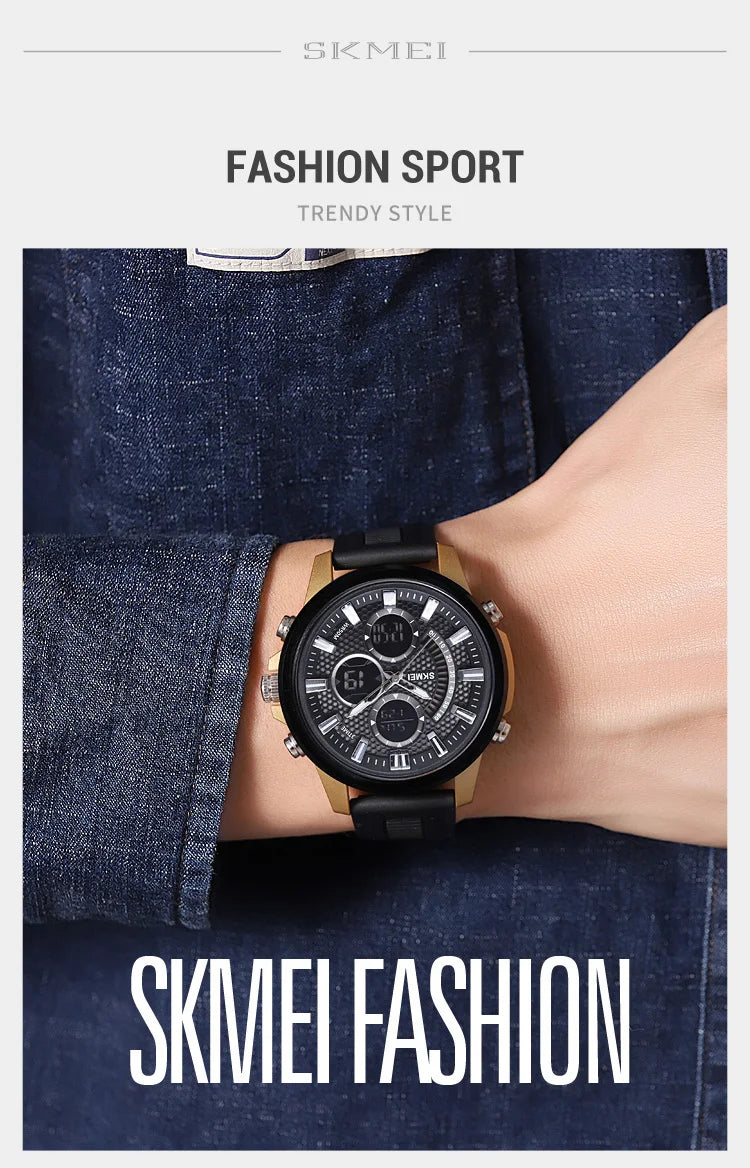 SKMEI Man Electronics Digital Wristwatches For Men Back Light Sport Watch 5Bar Waterproof Chrono Alarm Date Clock Reloj Hombre