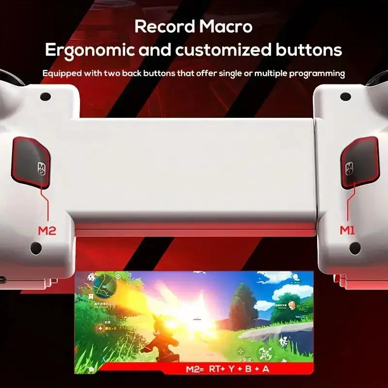 Wireless USB-C mobile gaming controller with Hall effect stick/Hall trigger insert gamepad