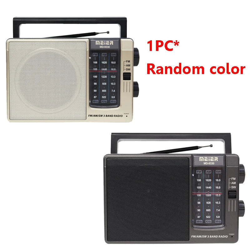 Portable Full Band Radio High Sensitivity FM AM SW Radios Receiver Built-in Speaker Retractable Antenna Support 3.5mm Headphones