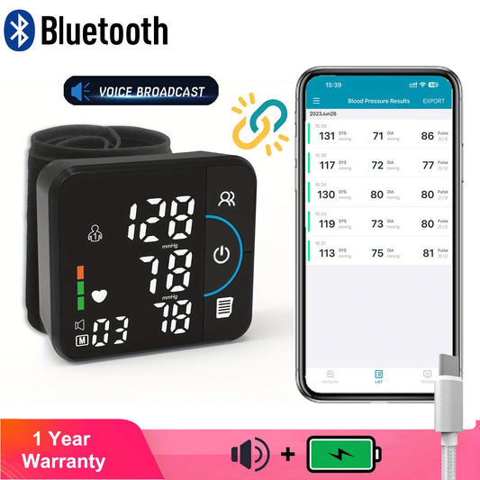 Health Guarder: Blood Pressure Monitor with Bluetooth, Data Export, Dual User Mode & Irregular Heartbeat Detection
